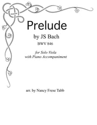 Bach Prelude (BWV 846) arranged for Solo Viola and Piano P.O.D. cover